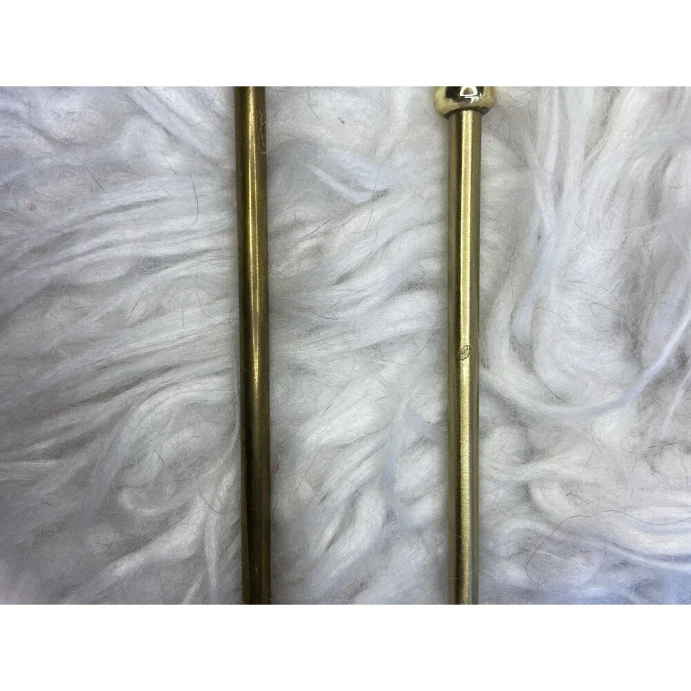 Vintage Solid Brass Hinged Bell Candle Snuffer 10 Inch Set Of 2